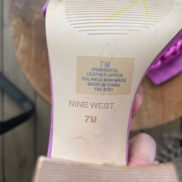 Nine West Strappy Pink Link Heels - Picture 9 of 10